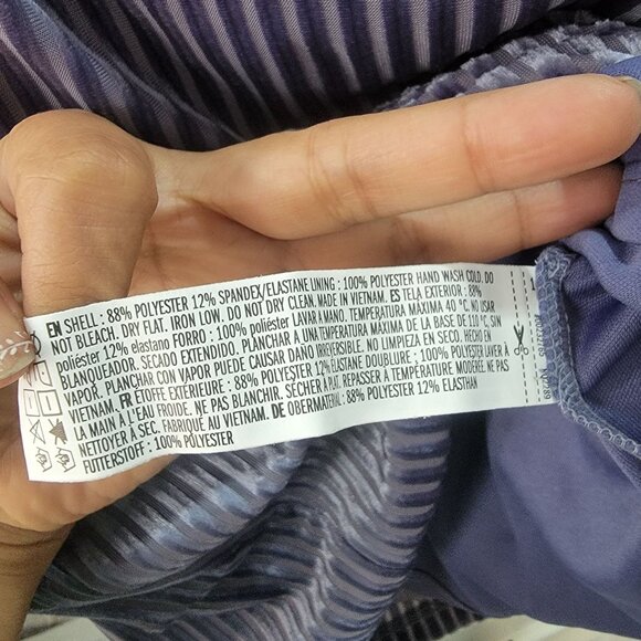 ✨Forever 21 Size S Women's Velvet Scoop Back striped party dance Dress Purple - Picture 5 of 7